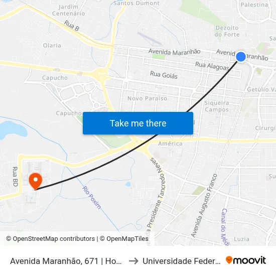 Avenida Maranhão, 671 | Hospital Nestor Paiva to Universidade Federal De Sergipe map
