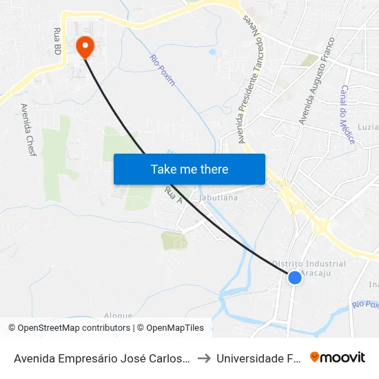 Avenida Empresário José Carlos Silvarollemberg, 4560 | Sergyene to Universidade Federal De Sergipe map