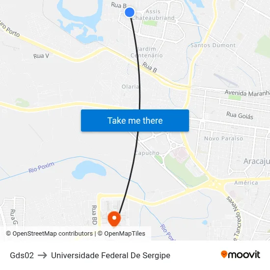 Gds02 to Universidade Federal De Sergipe map