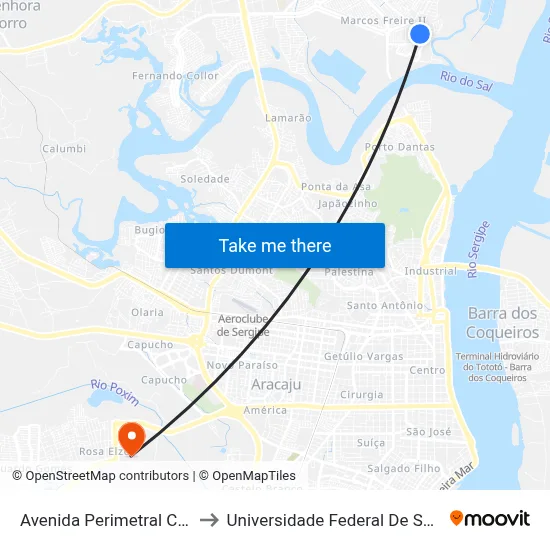 Avenida Perimetral C, 206 to Universidade Federal De Sergipe map