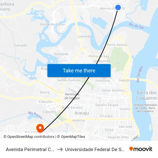 Avenida Perimetral C, 660 to Universidade Federal De Sergipe map