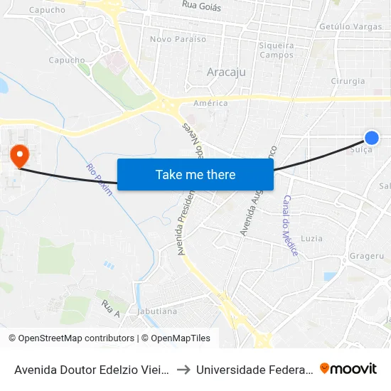 Avenida Doutor Edelzio Vieira De Melo, 585 to Universidade Federal De Sergipe map