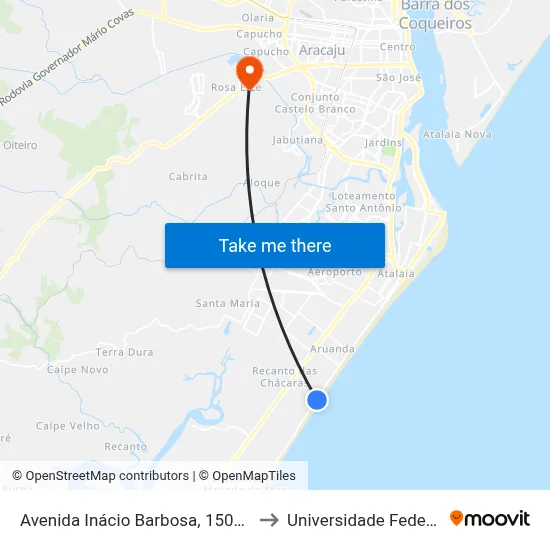 Avenida Inácio Barbosa, 1505 | Bar Caju De Ouro to Universidade Federal De Sergipe map