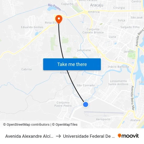 Avenida Alexandre Alcíno 331 to Universidade Federal De Sergipe map