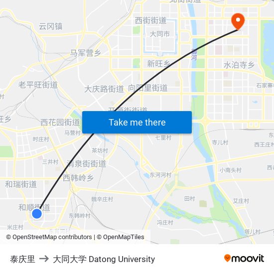 泰庆里 to 大同大学 Datong University map