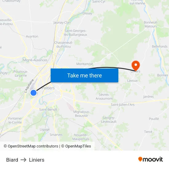 Biard to Liniers map