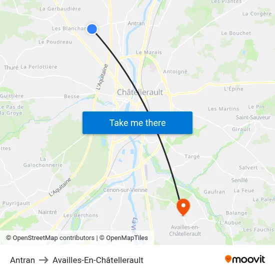 Antran to Availles-En-Châtellerault map