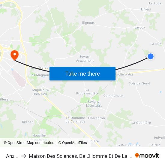 Anzec to Maison Des Sciences, De L'Homme Et De La Société map