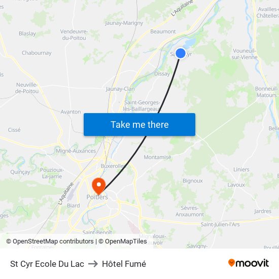 St Cyr Ecole Du Lac to Hôtel Fumé map