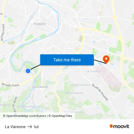 La Varenne to Iut map