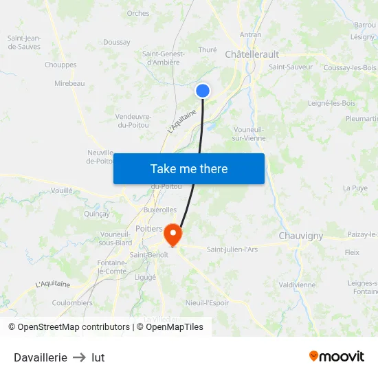 Davaillerie to Iut map