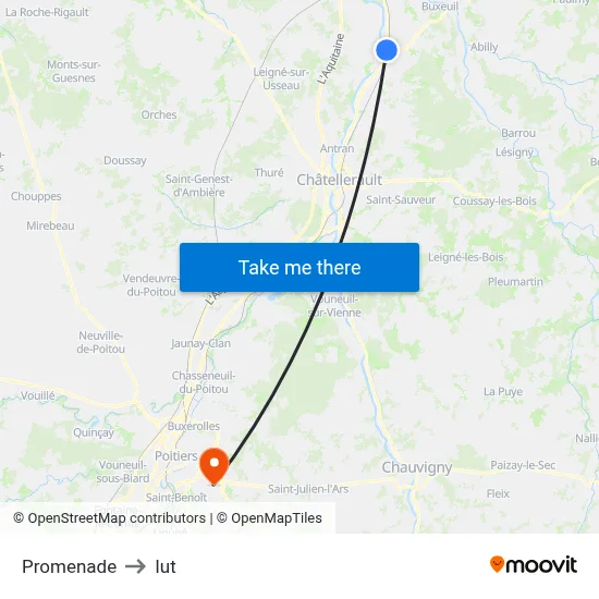 Promenade to Iut map