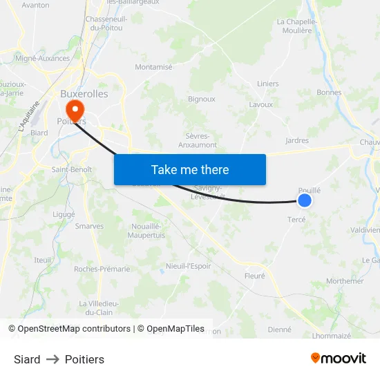 Siard to Poitiers map
