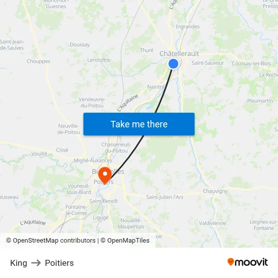 King to Poitiers map
