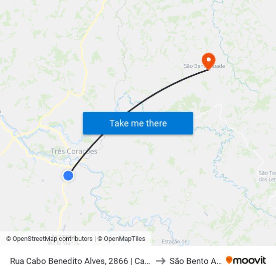 Rua Cabo Benedito Alves, 2866 | Calhas Camilo to São Bento Abade map