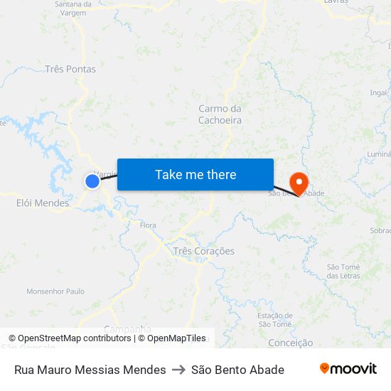 Rua Mauro Messias Mendes to São Bento Abade map