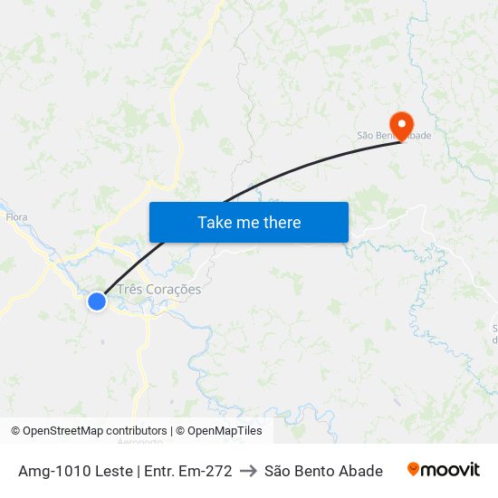 Amg-1010 Leste | Entr. Em-272 to São Bento Abade map