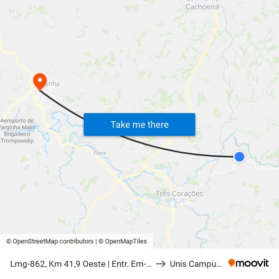 Lmg-862, Km 41,9 Oeste | Entr. Em-222 to Unis Campus 1 map