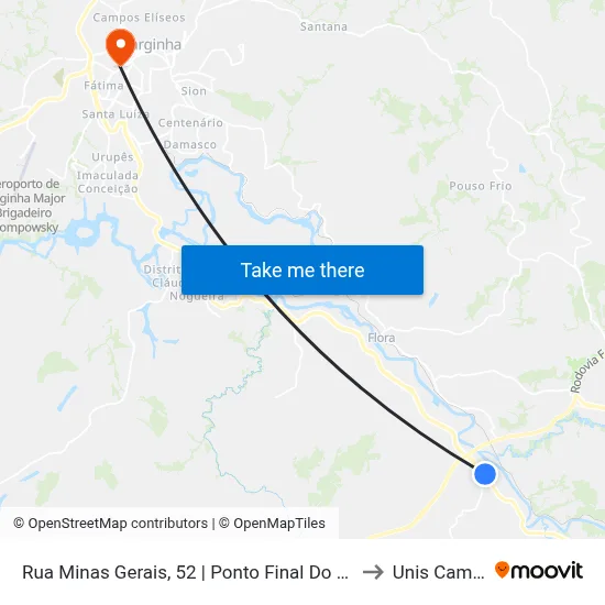 Rua Minas Gerais, 52 | Ponto Final Do Amadeu Miguel to Unis Campus 1 map