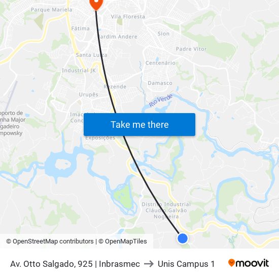 Av. Otto Salgado, 925 | Inbrasmec to Unis Campus 1 map