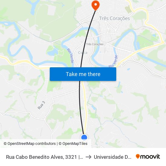 Rua Cabo Benedito Alves, 3321 | Escola Municipal Dona Maria Laura to Universidade Do Vale Do Rio Verde map