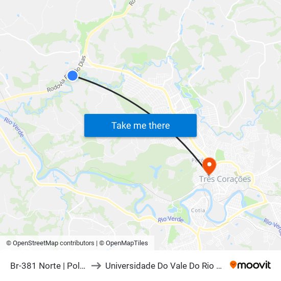 Br-381 Norte | Polimix to Universidade Do Vale Do Rio Verde map