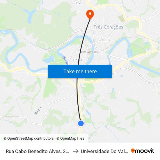 Rua Cabo Benedito Alves, 2866 | Calhas Camilo to Universidade Do Vale Do Rio Verde map