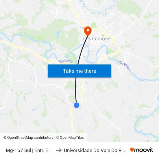 Mg-167 Sul | Entr. Em-366 to Universidade Do Vale Do Rio Verde map