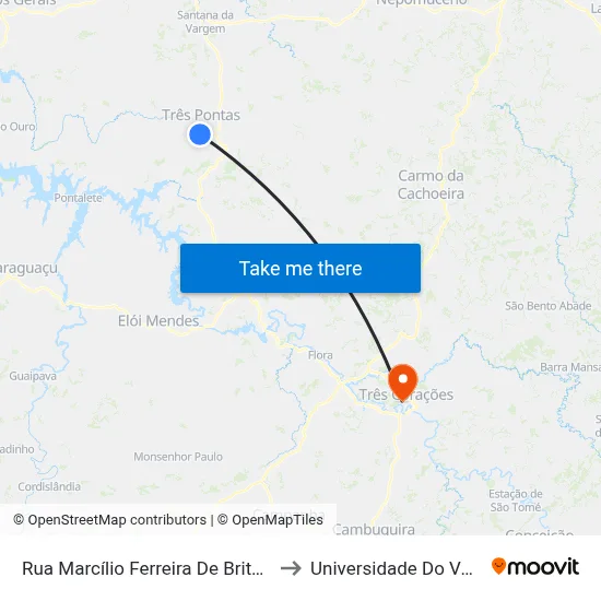 Rua Marcílio Ferreira De Brito, 30 | Posto De Saúde to Universidade Do Vale Do Rio Verde map