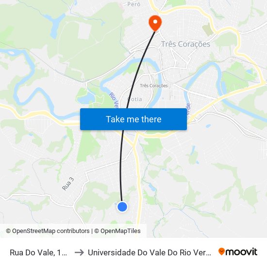 Rua Do Vale, 180 to Universidade Do Vale Do Rio Verde map