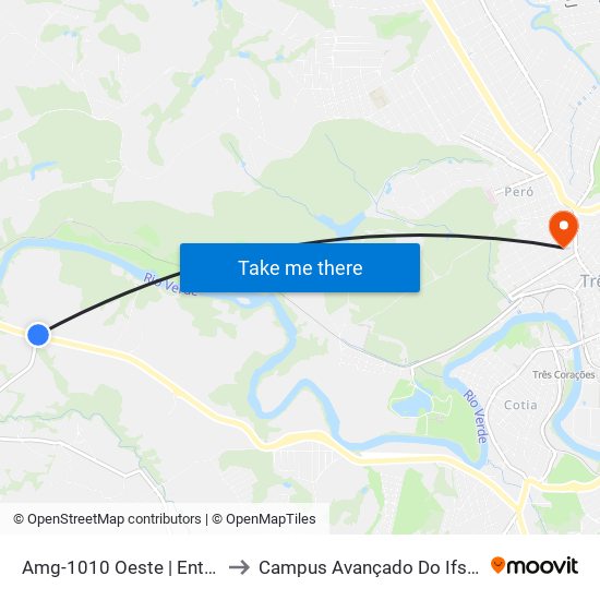 Amg-1010 Oeste | Entr. Em-272 to Campus Avançado Do Ifsuldeminas map