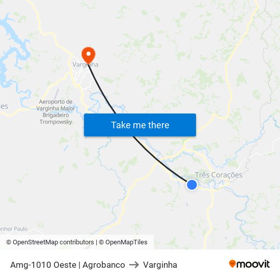 Amg-1010 Oeste | Agrobanco to Varginha map