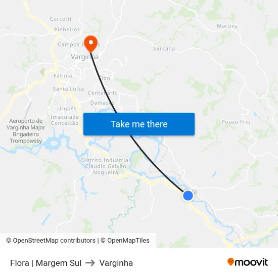 Flora | Margem Sul to Varginha map