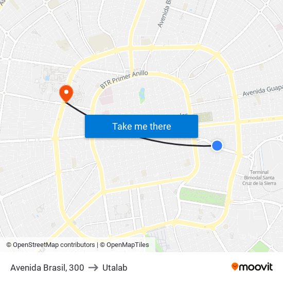 Avenida Brasil, 300 to Utalab map