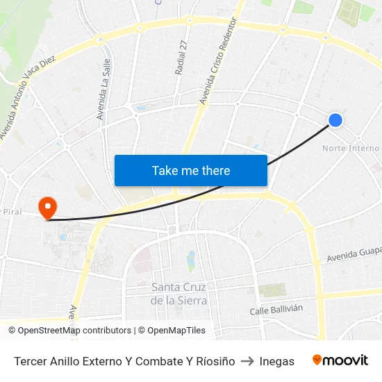 Tercer Anillo Externo Y Combate Y Ríosiño to Inegas map
