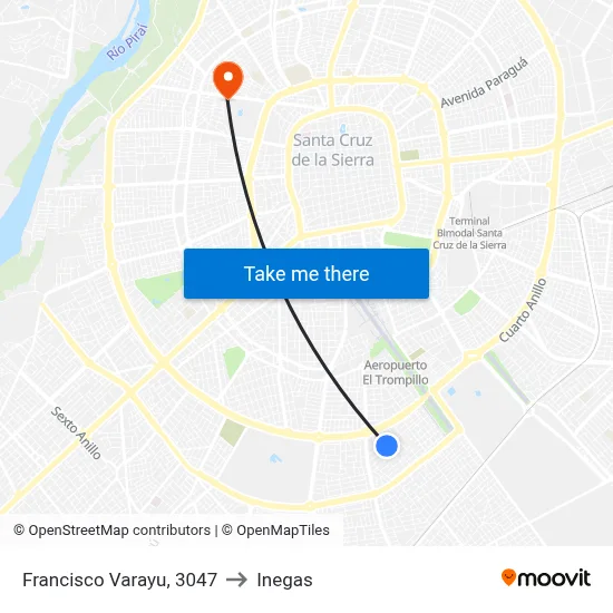 Francisco Varayu, 3047 to Inegas map