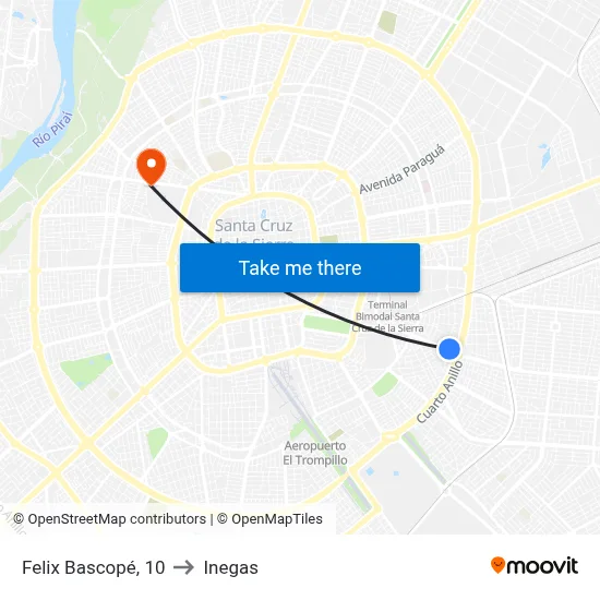 Felix Bascopé, 10 to Inegas map