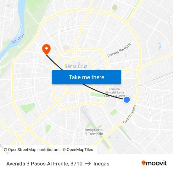 Avenida 3 Pasos Al Frente, 3710 to Inegas map