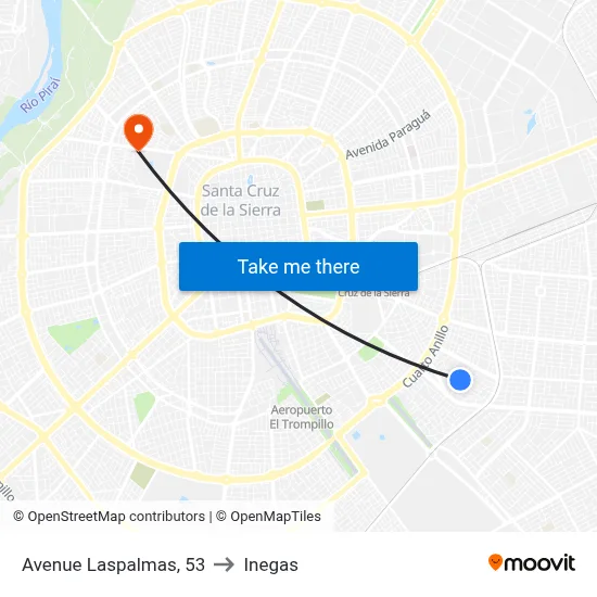 Avenue Laspalmas, 53 to Inegas map