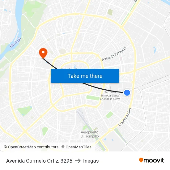 Avenida Carmelo Ortiz, 3295 to Inegas map