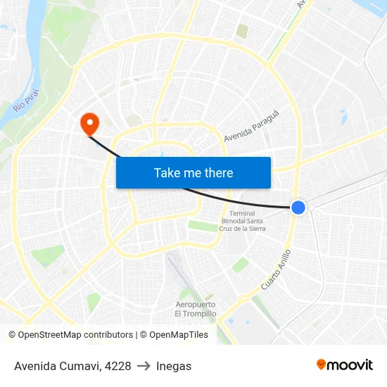 Avenida Cumavi, 4228 to Inegas map