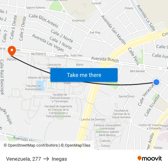Venezuela, 277 to Inegas map