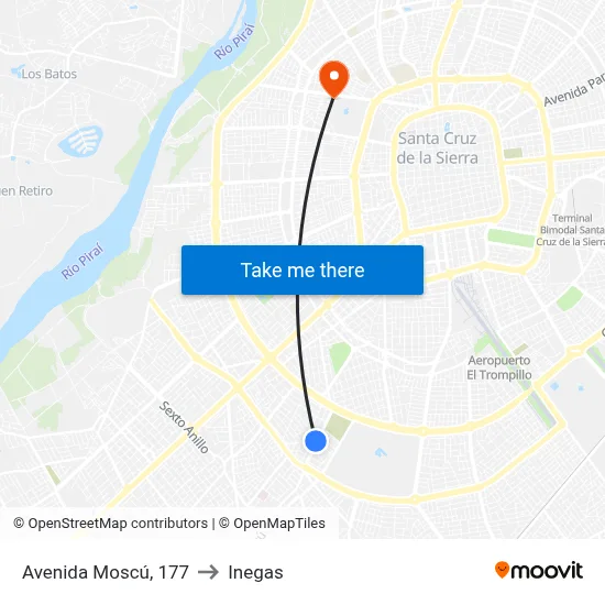 Avenida Moscú, 177 to Inegas map