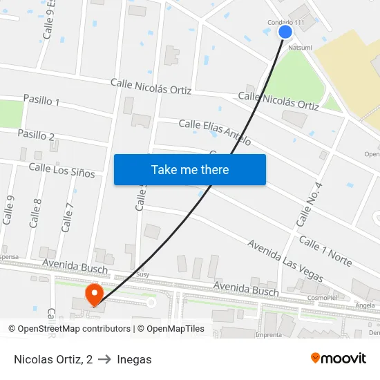 Nicolas Ortiz, 2 to Inegas map