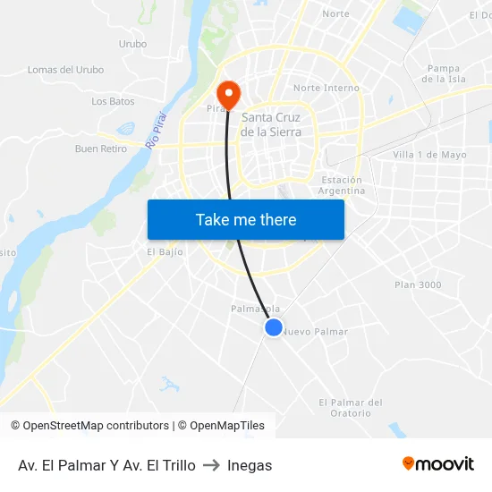 Av. El Palmar Y Av. El Trillo to Inegas map