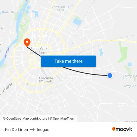 Fin De Línea to Inegas map