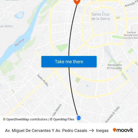 Av. Miguel De Cervantes Y Av. Pedro Casals to Inegas map