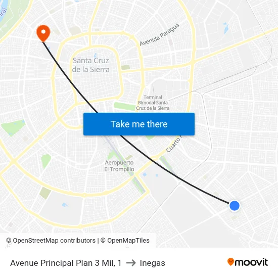 Avenue Principal Plan 3 Mil, 1 to Inegas map