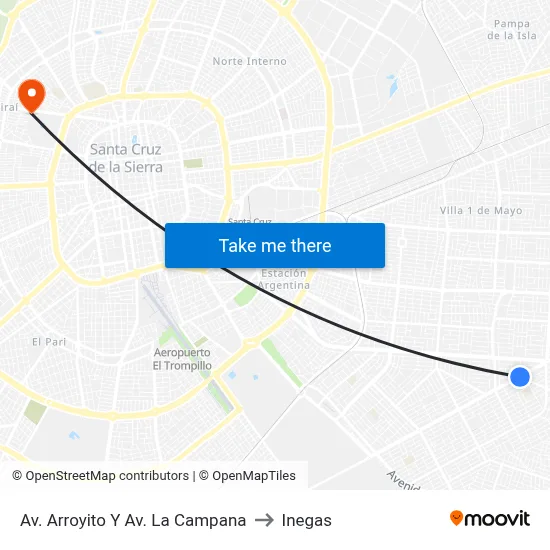 Av. Arroyito Y Av. La Campana to Inegas map