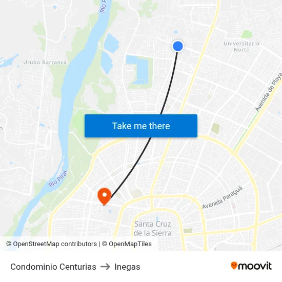Condominio Centurias to Inegas map